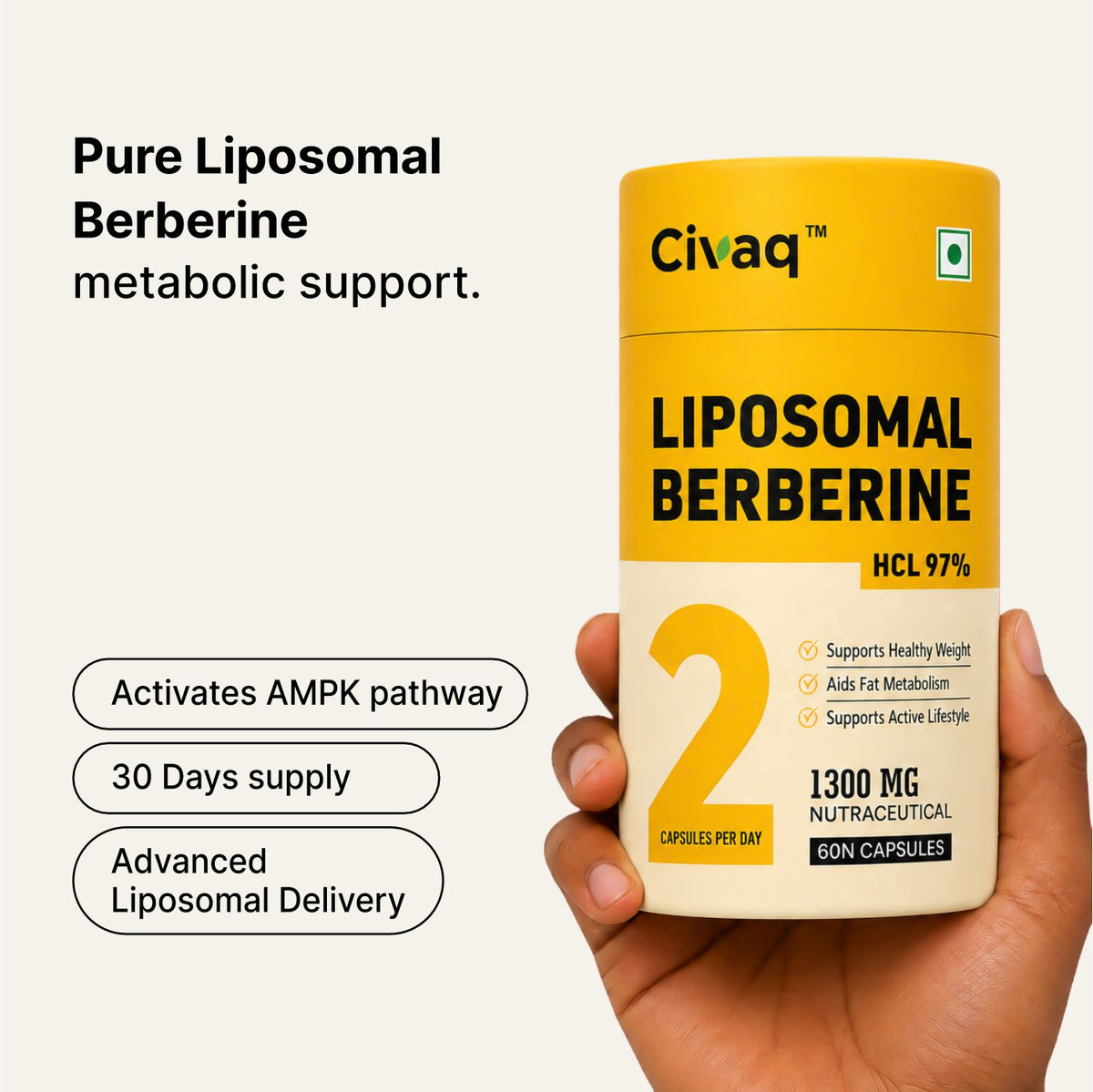 LIPOSOMAL BERBERINE HCl 97%